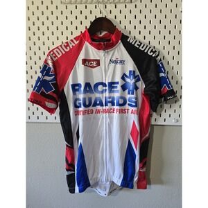 Pactimo Cycling Jersey Size Large Full Zip Medical Race Guards‎